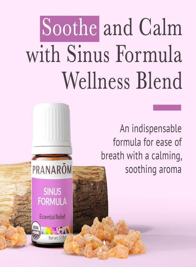 Pranarom - Sinus Formula Essential Oil Blend (5ml) - Olive Oil, Eucalypts, Peppermint, Rosemary, Frankincense, & Thyme - 100% Pure Essential Oil for Topical Use | USDA and ECOCERT Certified Organic - Image 2